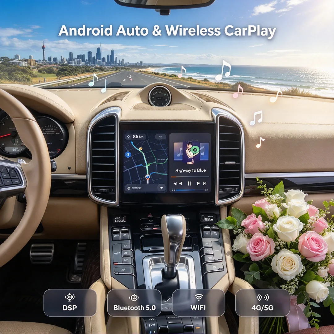 8.4 Inch Android Head Unit CarPlay For Porsche Cayenne 958 2010- 2017 Auto Multimedia Video Player Stereo GPS Recorder Car Radio
