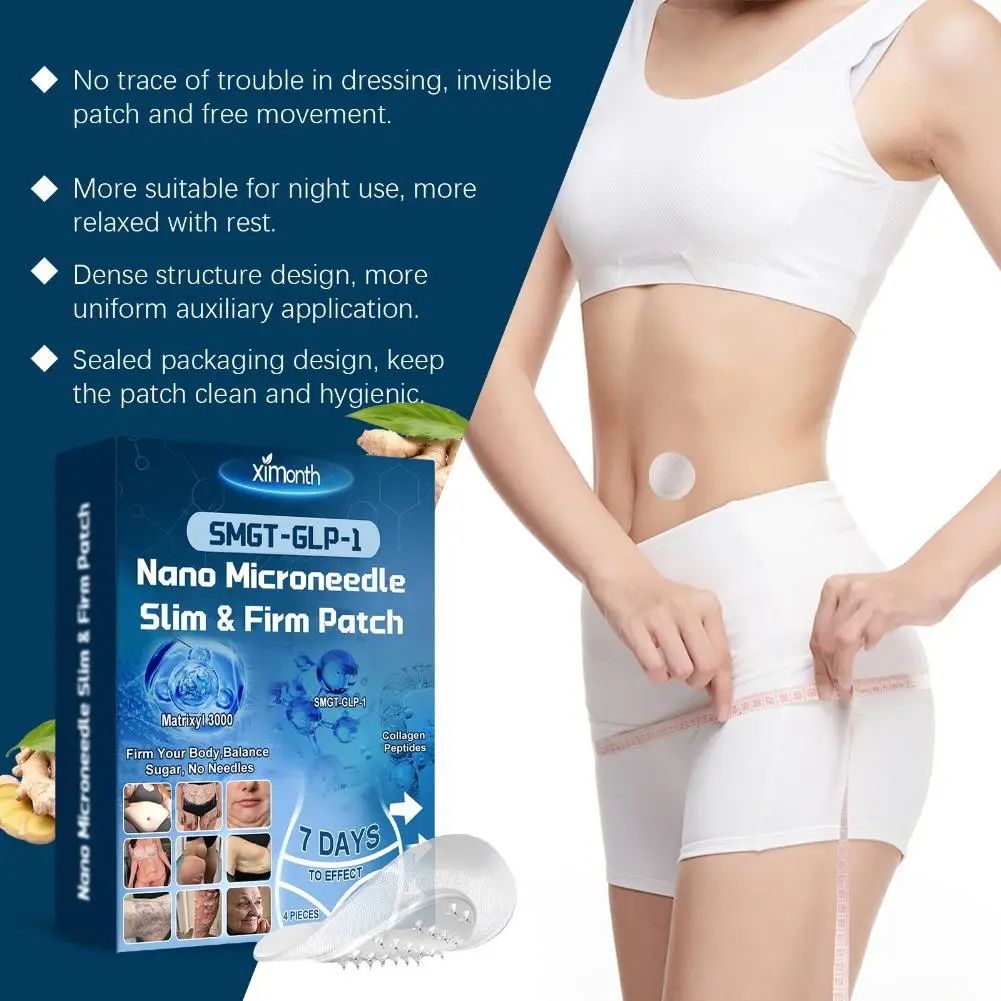 

Micro-needle Accelerate Fat Metabolism Patch Non-irritating Nano Slimming Microneedle Patch Natural Plant Formula Safe