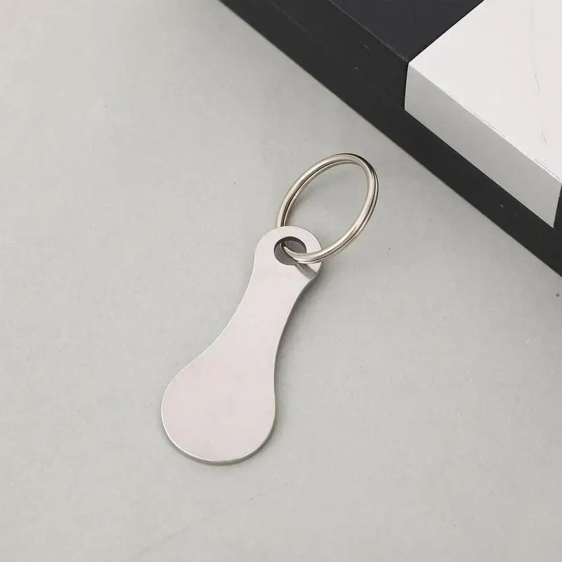 2pcs/5pcs, Shopping Card Coin Stainless Steel Keychain Supermarket Cart Token Shopping Token