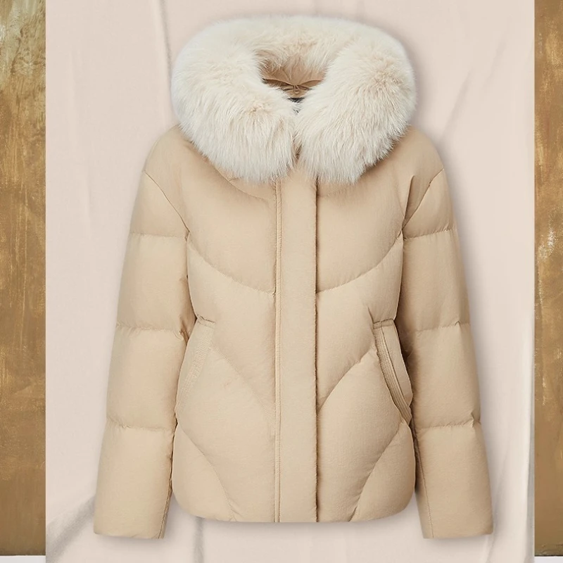 Chericom jaqueta de inverno para mulher 2025 outono inverno novo em casacos curtos com capuz guarnição pesada roupas femininas de inverno y309200y