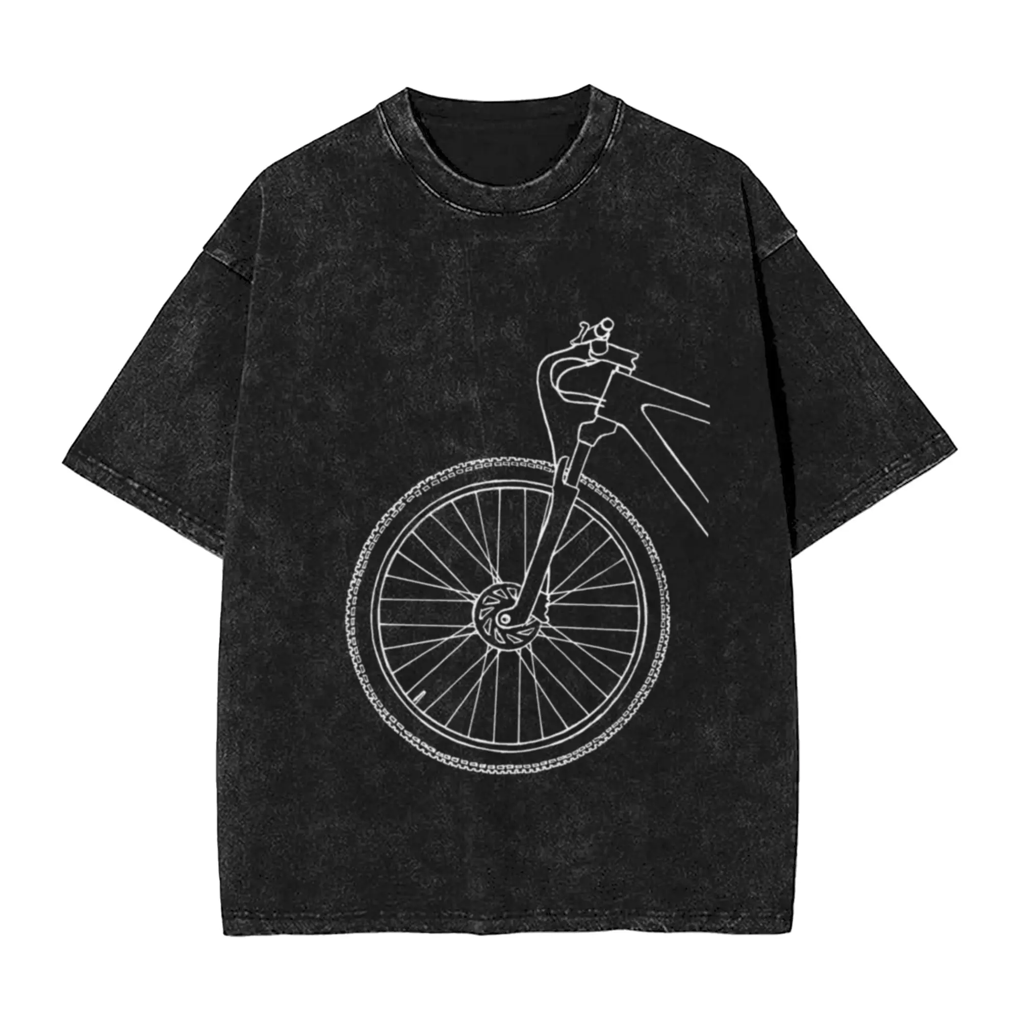 Classic mountain bike for dark and medium backgrounds Classic Cool A Washed T Shirt Men's Women's Oversized Cotton Tees Tops
