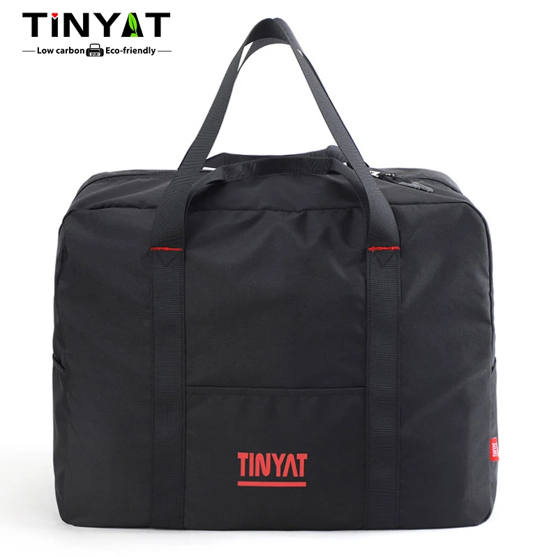 

TINYAT Мужская дорожная сумка большой вместимости, повседневная складная сумка для багажа, простая водостойкая большая сумка для ежедневного использования на открытом воздухе