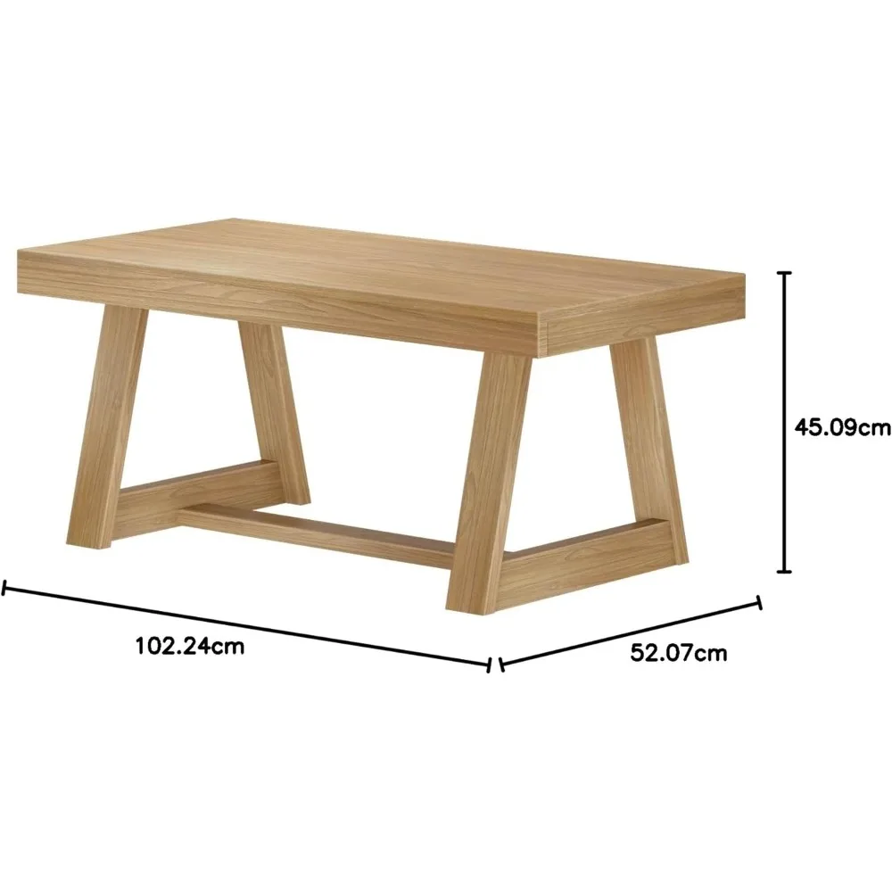 クラシックな長方形のコーヒーテーブル、農家のコーヒーテーブル、小さなスペース用のミニセンターテーブル、小さなリビングスペースのお茶、40インチ