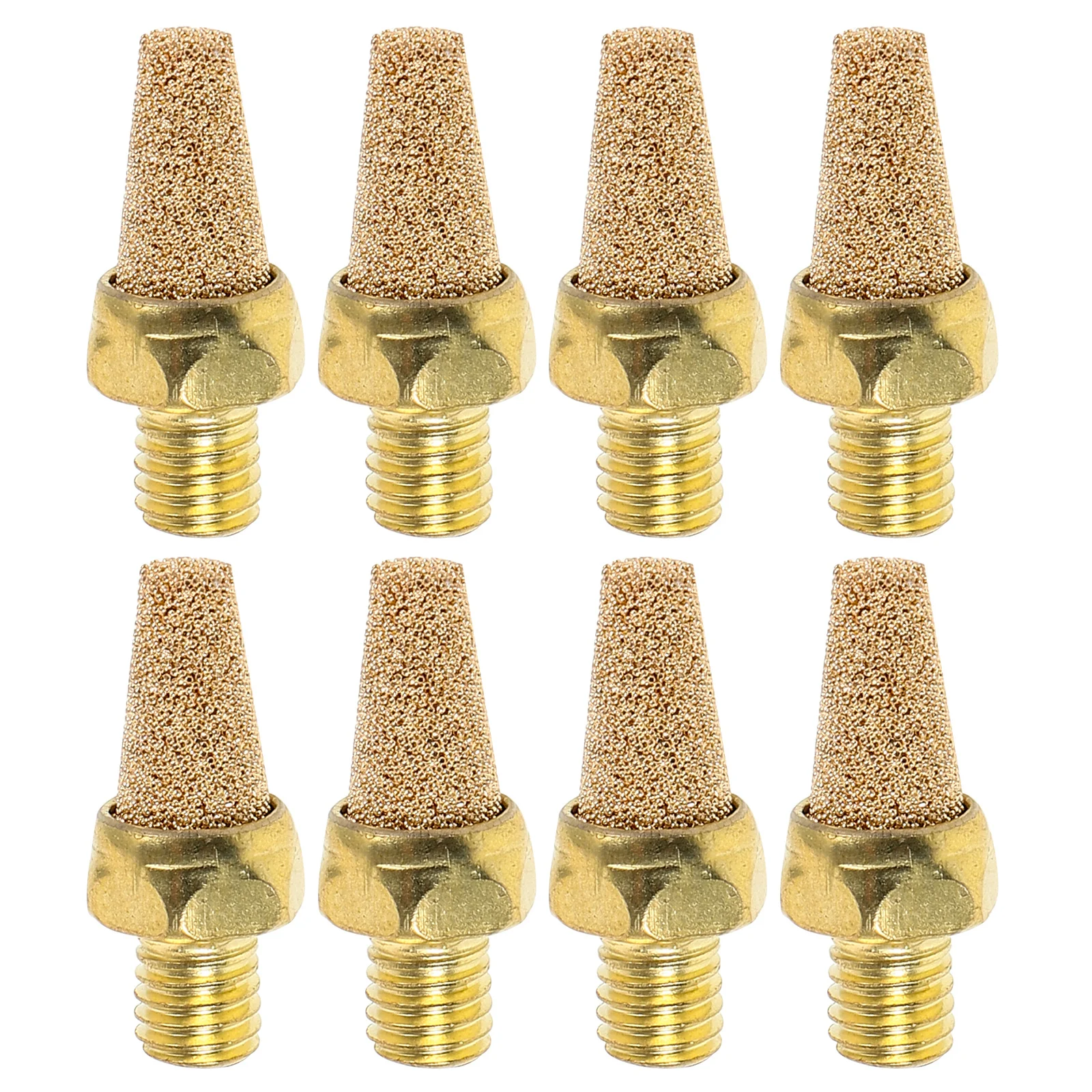 

8Pcs Pneumatic Muffler Filter Solenoid Valve Air Compressor Muffler Noise Reduction Fitting Flow Controller Copper