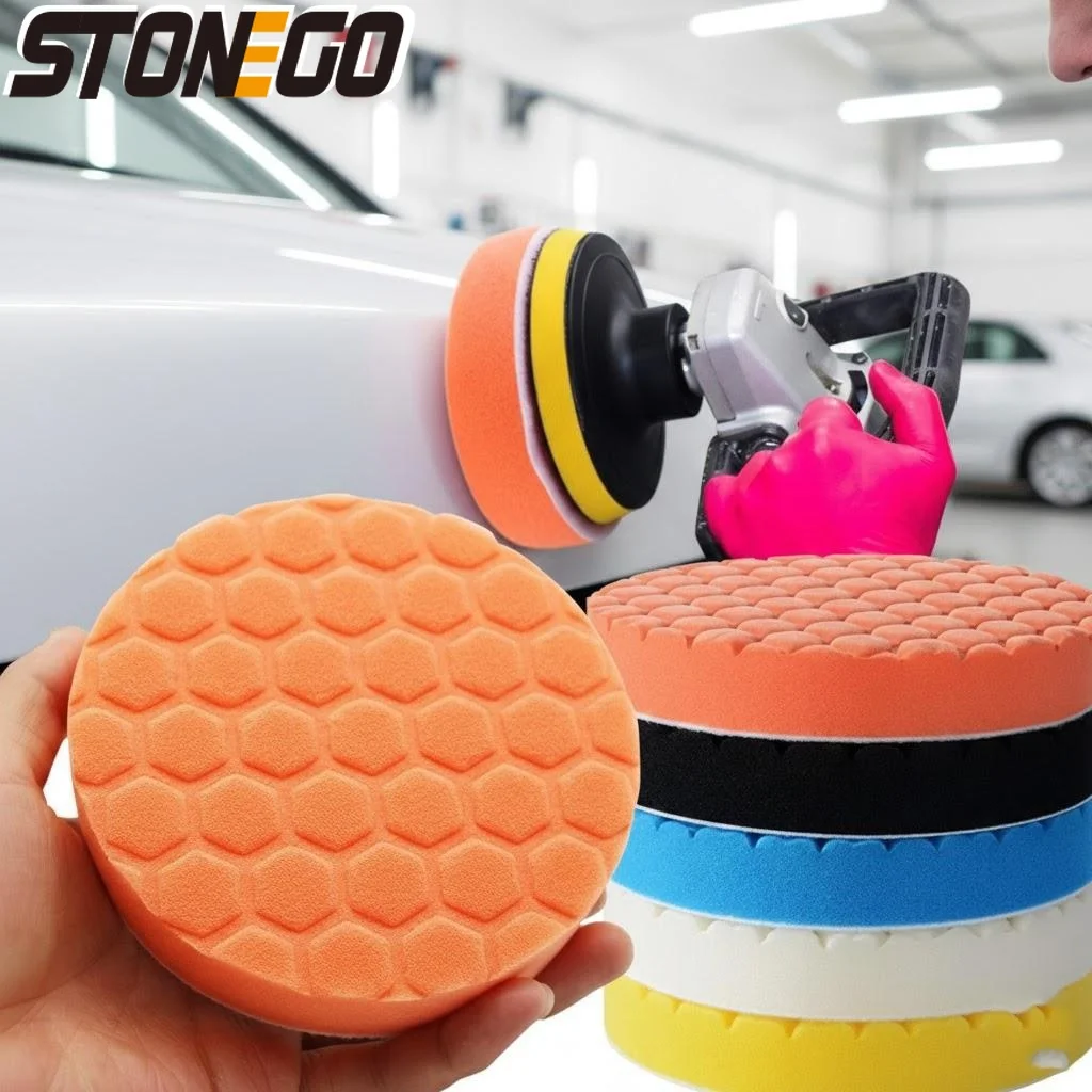 5Pcs Car Professional Buffing Polishing Pads Cutting Polishing Pad Kit Car Buffer Polisher Waxing Tools