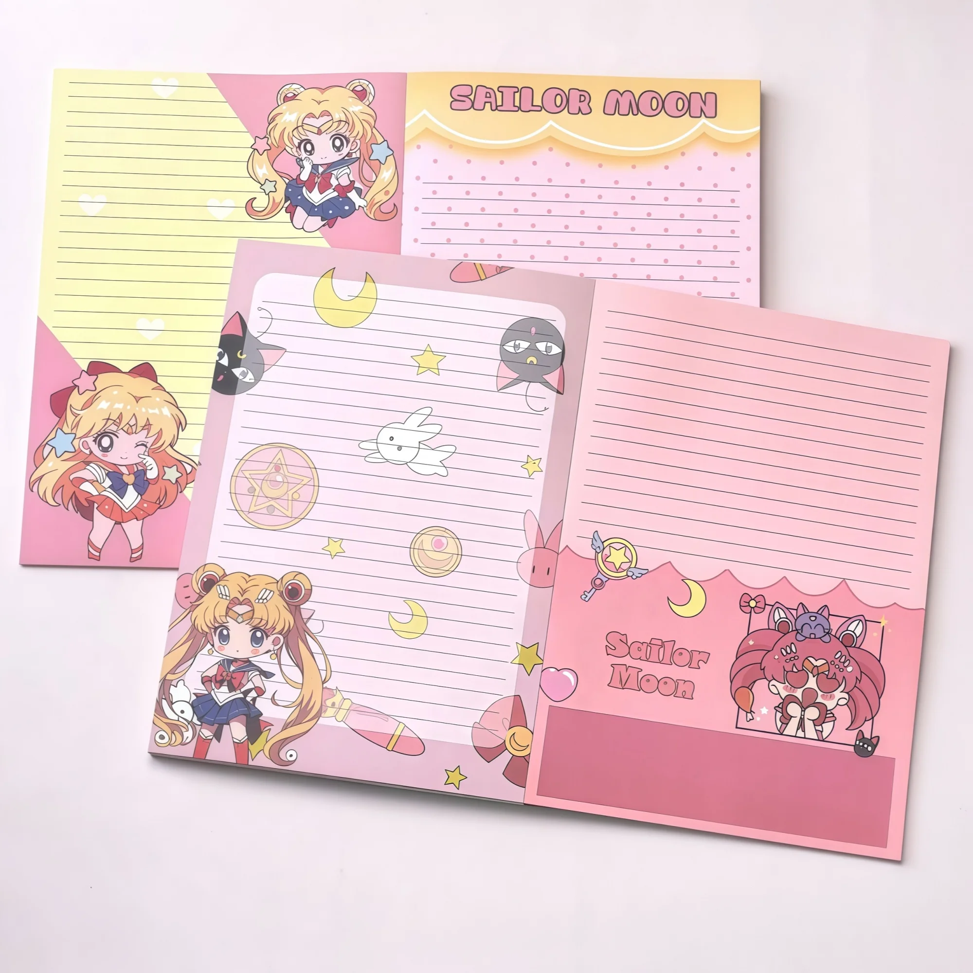2Pcs Sailor Moon Tsukino Usagi B5 Notebook Journal DIY Notepad Gift For Girls Student Note Taking Diary Writing Stationery