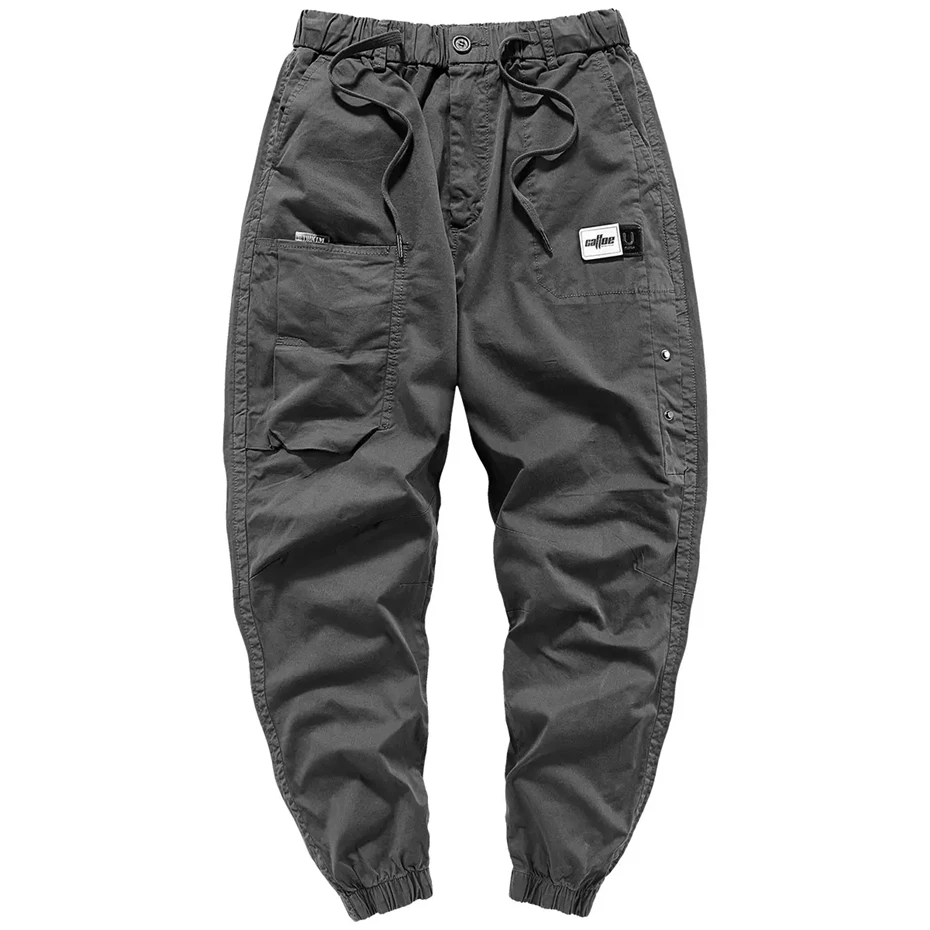 Joggers Men Streetwear Sweatpants Pencil Pants Autumn Function Cargo Pants Harajuku Ankle-length Pants Elastic Waist