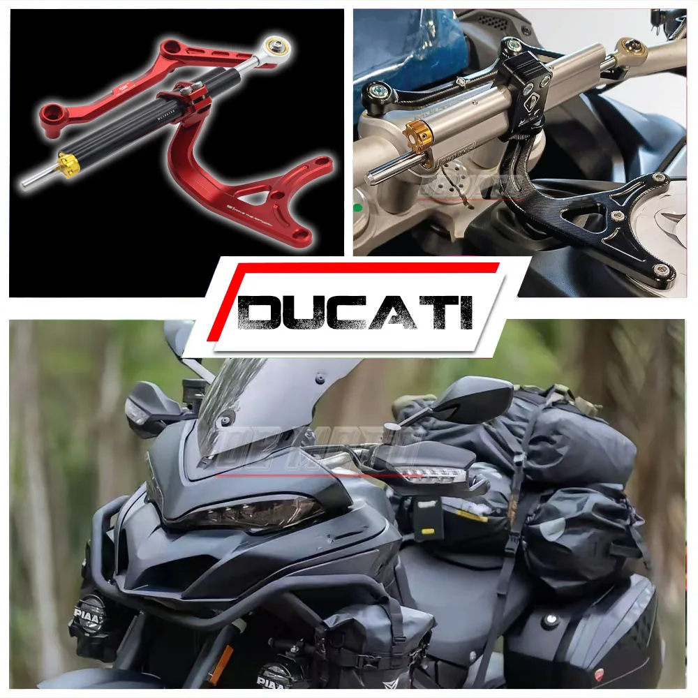 Suitable FOR Ducati Multistrada MTS V4 RALLY Titanium Ruler Directional Damper Bracket V4 Pikes Peak Accessories