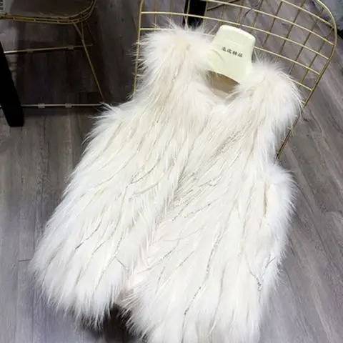 جديد خريف وشتاء 2025 معطف فرو محبوك للنساء متوسط الطول غير رسمي ومتعدد الاستخدامات شرابة فضفاضة XT1796 #2