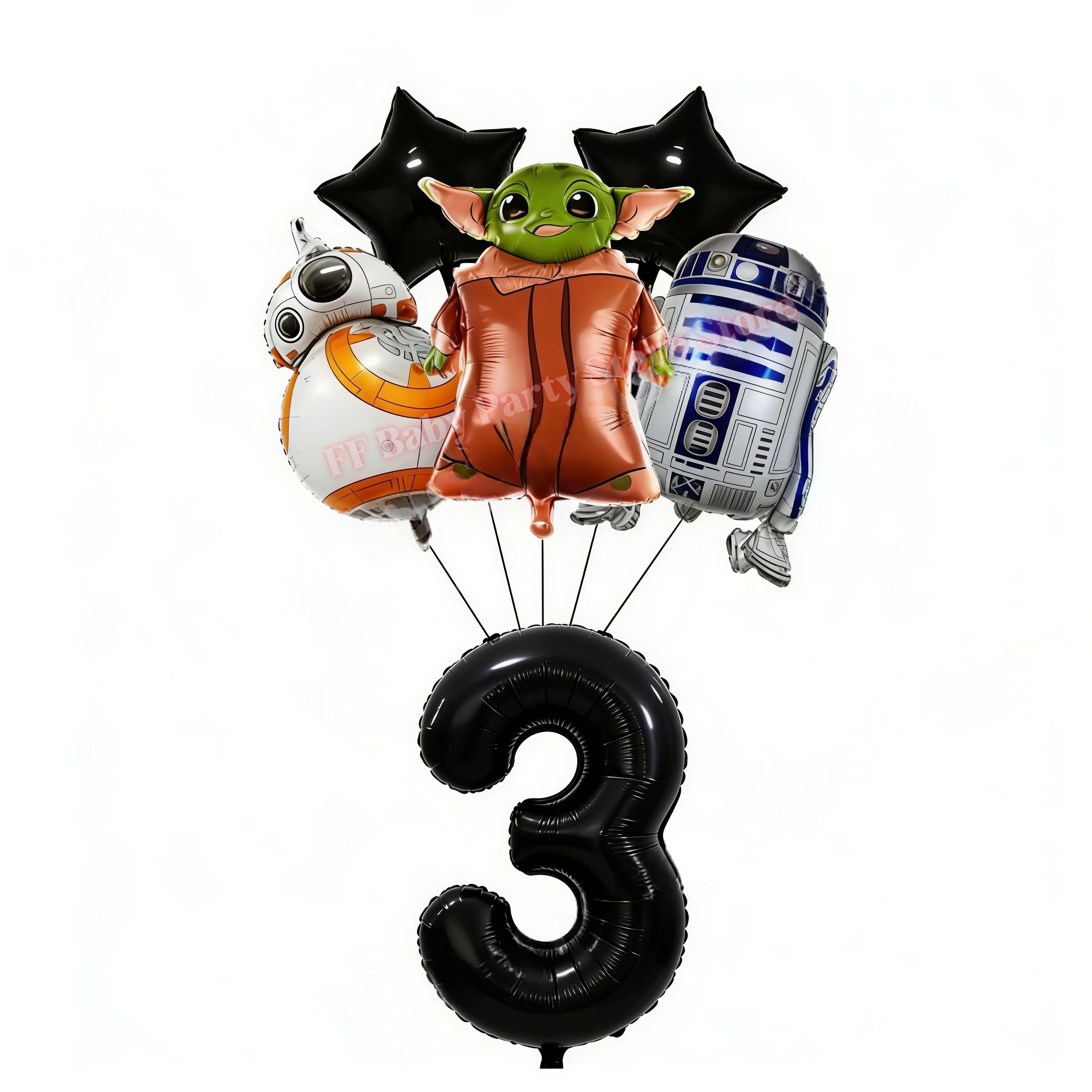 Star Wars Geburtstagsparty-Dekorationen Roboter-Tasse Teller Servietten Ballon Tischdecke für Jungen-Partys Baby-Shower-Zubehör Geschenk – Detail 38