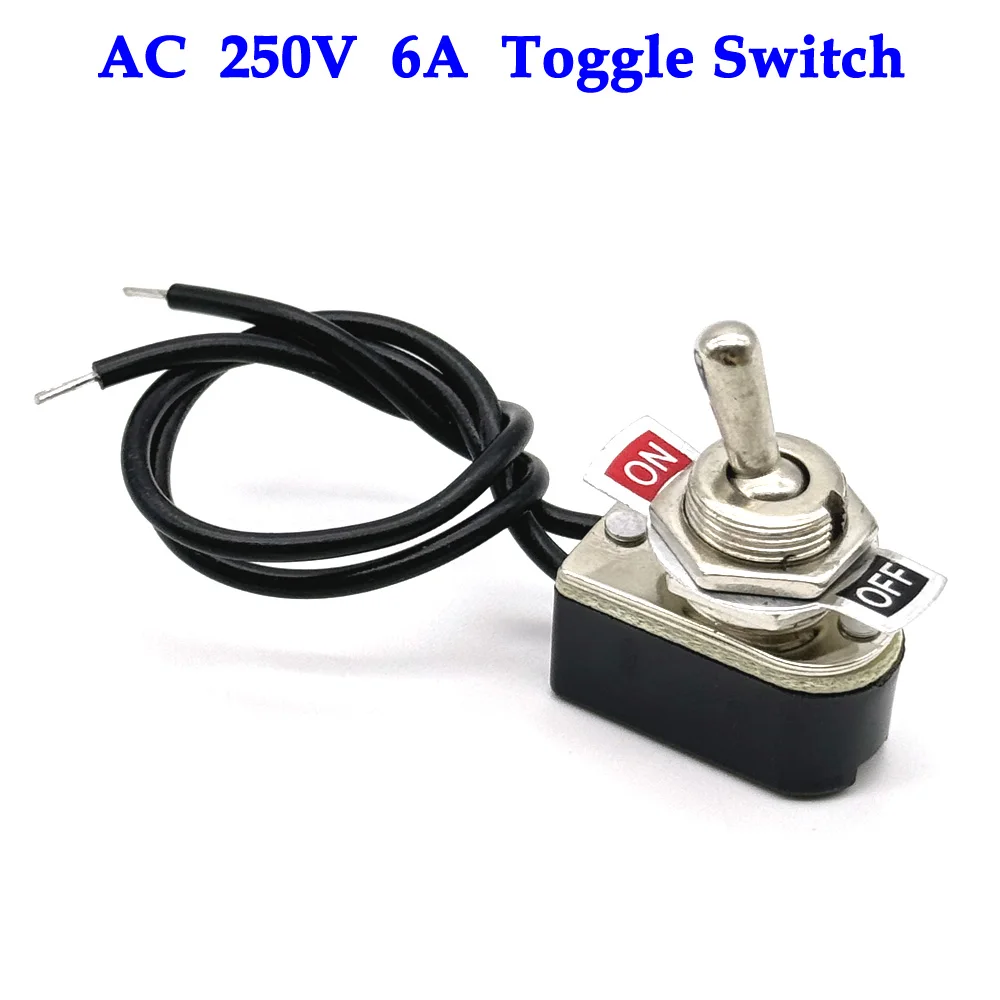 50pcs Prewired Rocker Toggle Switch 2 Foot ON/OFF Electrical Equipment Tools With Wire And SPST Contacts 3A/125V