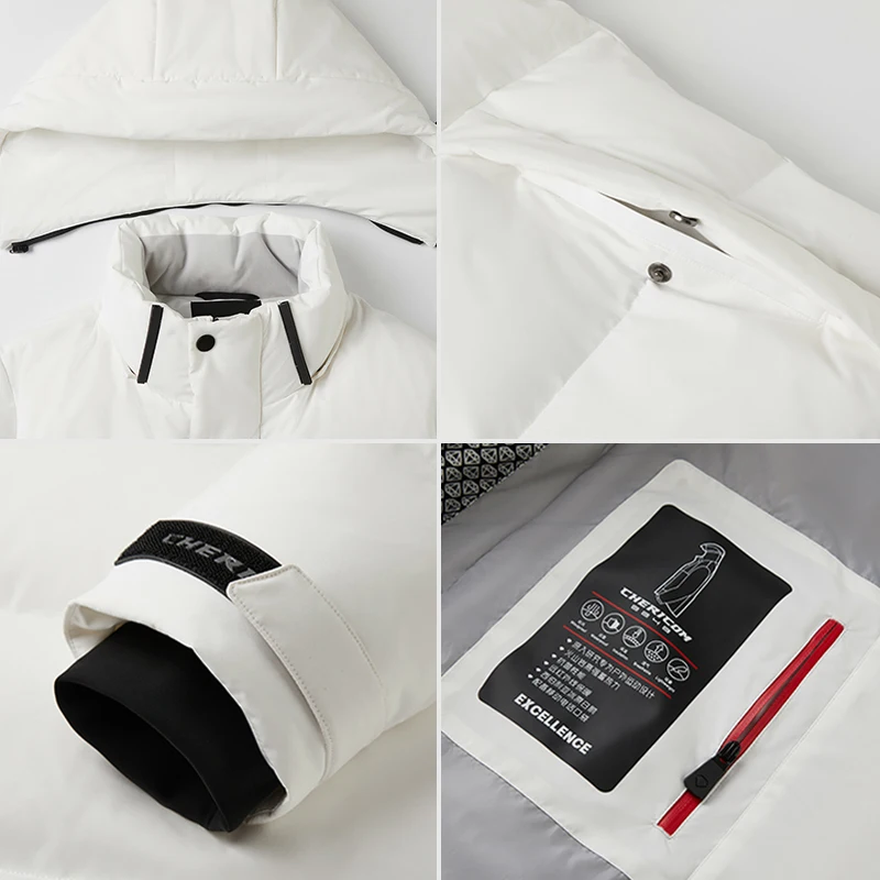 เสื้อแจ็คเก็ตขนห่าน Chericom รุ่น 2025 แบบยาว มีฮู้ด แขนเสื้อแบบติดตีนตุ๊กแก เสื้อพัฟเฟอร์ผู้หญิง กันน้ำ สวมใส่สบาย เสื้อผ้าผู้หญิง รุ่น Y309605Y