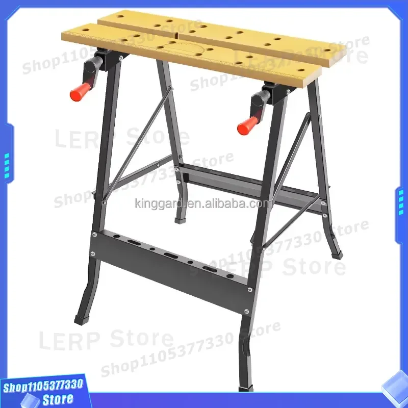 220V Folding Workbench Steel Structure Multi Function Woodworking Table For Workshop Heavy Duty Portable Craft Station Multi
