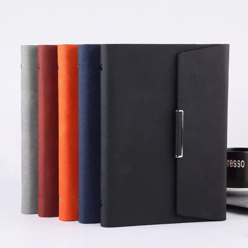

RuiZe A5 Leather Spiral Notebook Agenda Planner Ring Binder Refill Office Business Note Book Notepad Organizer Stationery