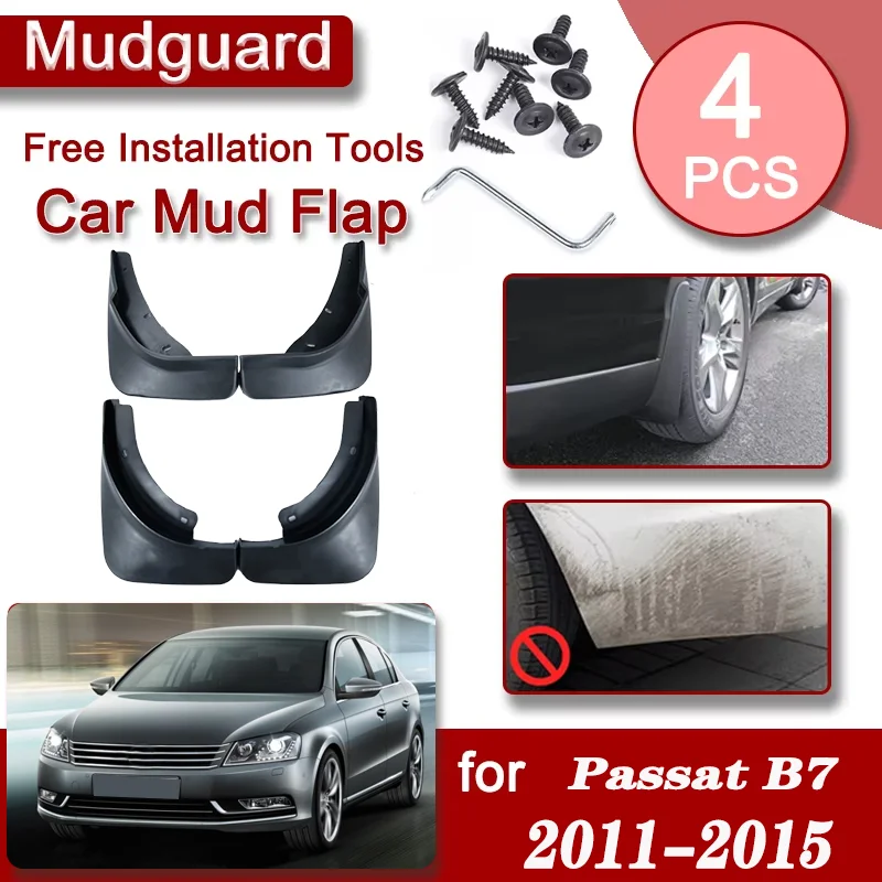 

Car Front Rear Mudguards For Volkswagen VW Passat B7 2011-2015 Cars Accessories Luxury Fenders Mudguards Mudflaps Splash Guards