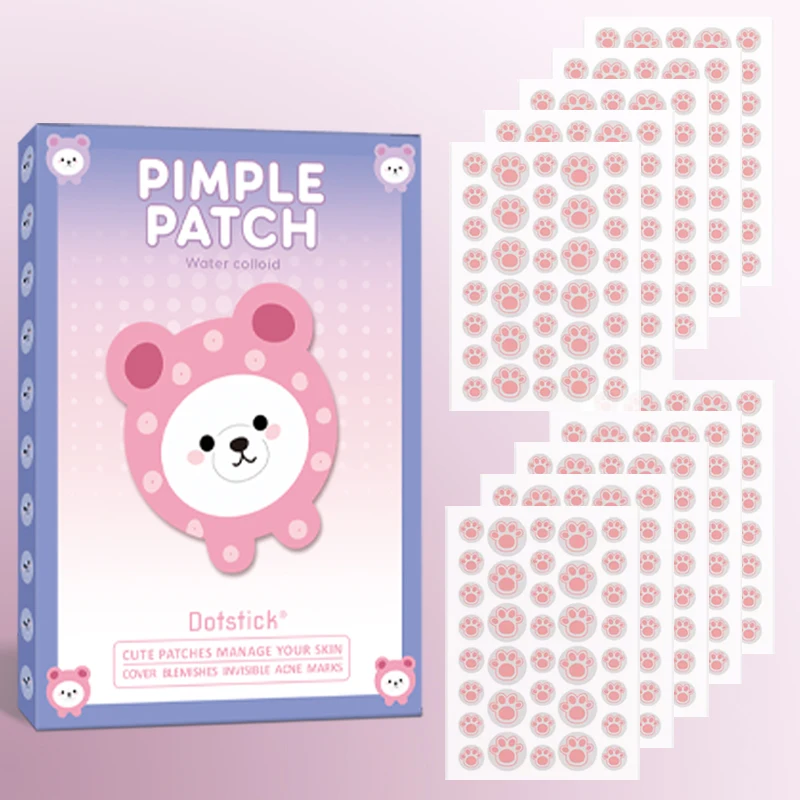Cute Bear Paw Pimple Patch = Tea Tree Oil + blemish patch + makeup patch + beauty sticker. Skin management just got adorable 🐾