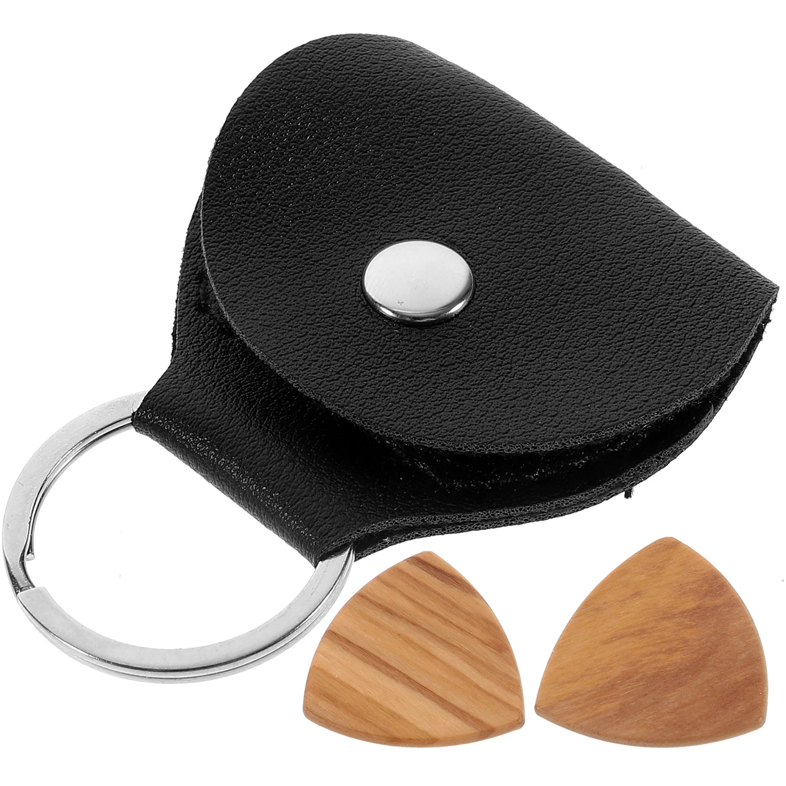 

1 set 1 Set Guitar Pick Holder Keychain Pu Material Portable Picks Storage Bag For Guitarists Bass Players Music Lovers Picks