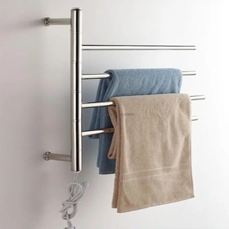 Thermostatic Intelligent Stainless Steel Electric Heating Towel Rack Bathroom Towel Rack Multi-layer Towel Rack