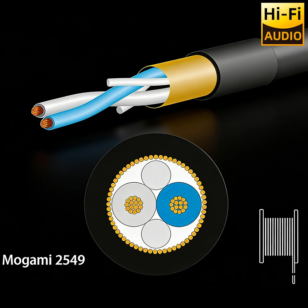 ▲Japan Mogami 2549 Bulk Cable OFC Dual Core Shielded Mic Wire 5M 10M Professional Audio for Recording Studio Sound Balance Cord