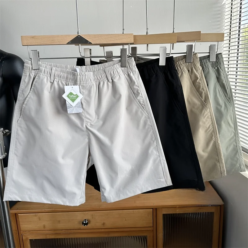 

Outdoor Men's Comfortable Quick-Dry Fabric Sports Shorts Elastic Waist Five-Quarter Length Breathable Moisture-Wicking Casual...