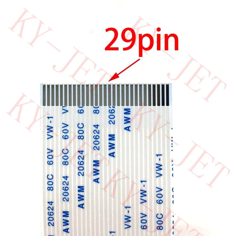 KYJET 29Pins head data cable for Epson TX800 TX700 TX820 XP600 Solvent UV flatbed printer dx10 printhead flat data cable 10PCS