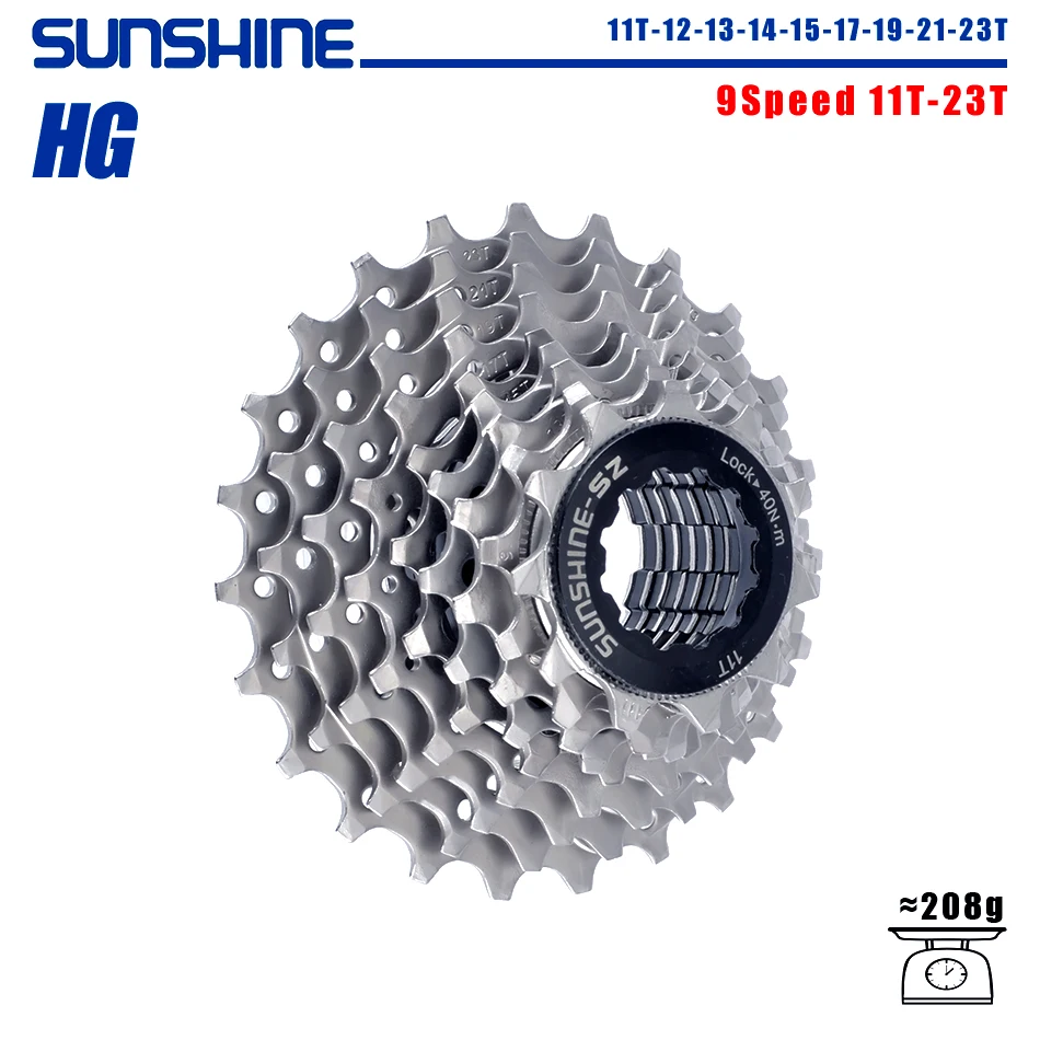 SUNSHINE Racefiets Cassette 8/9/10/11/12 Speed 23/25/28/32/34/36T k7 Cassette 8V 9V 10V 11V 12V voor SHIMANO HG