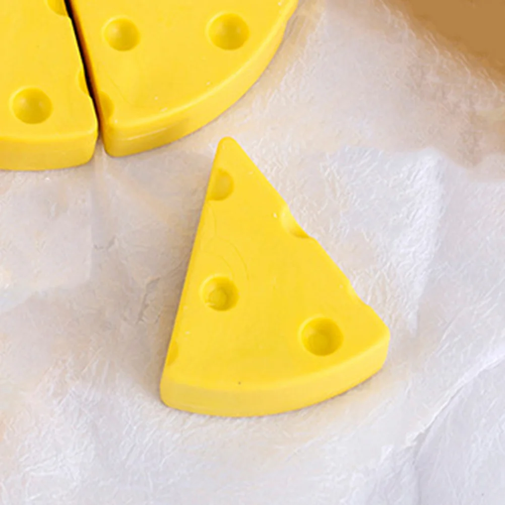 

4Pcs Cheese Shaped Pencil Erasers Fun Classroom Rewards Erasers for Party Favor Supplies Fall Theme Decor