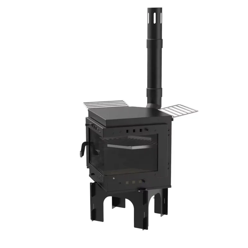 

Newest Garden Stove Outdoor Fireplace Fireview Patio Stove Wood Burning Stove with Storage Rack