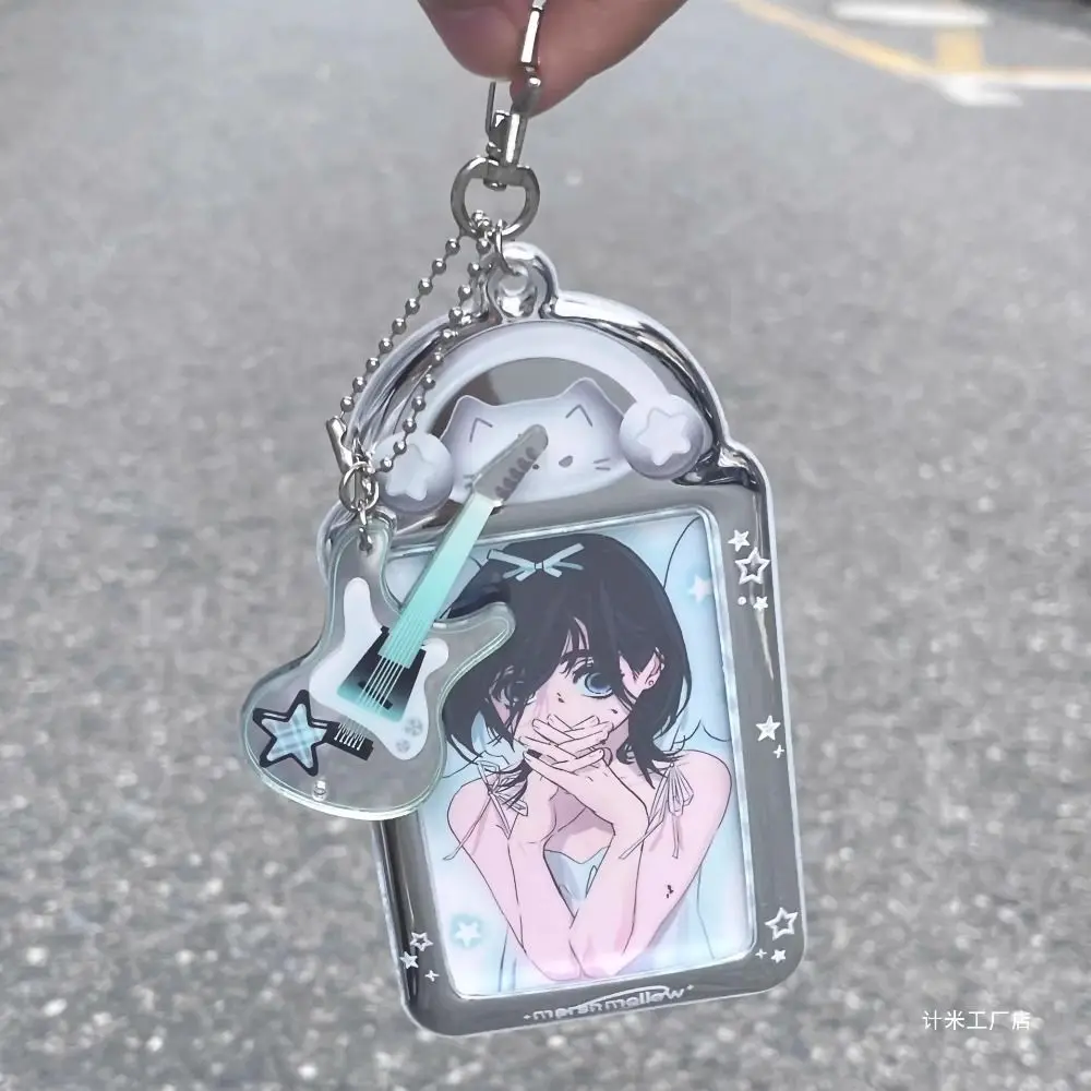 Cute 3 Inch Photocard Holder Transparent PVC Idol Photo Protective Case Rock Kitten Student ID Card Cover Card Decoration