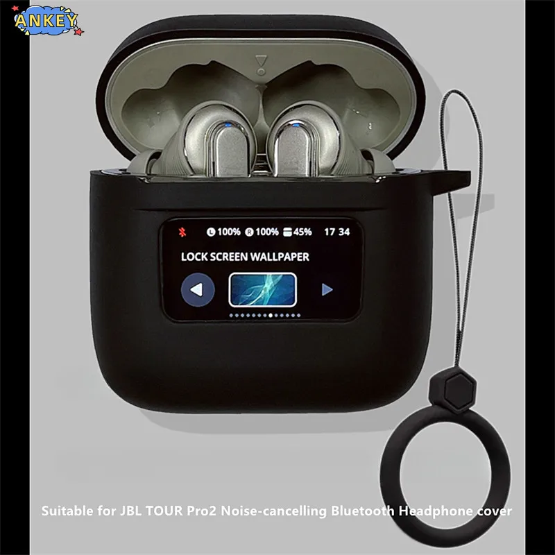 for JBL Tour Pro 3 , Tour Pro 2 Case Protective Earphone Cover Ring Anti-fall Soft Silicone Wireless Bluetooth Earbuds Shell