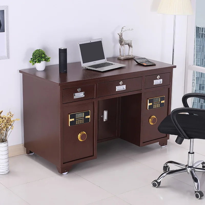 All steel drawers, safe desk, office desk with safe box, household desk, integrated small coin operated financial desk, safe