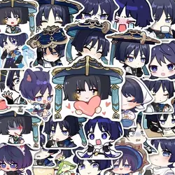 61PCS Anime Genshin Impact Scaramouche Stickers For Laptop Guitar Phone Luggage Waterproof Graffiti Helmet Car Decal