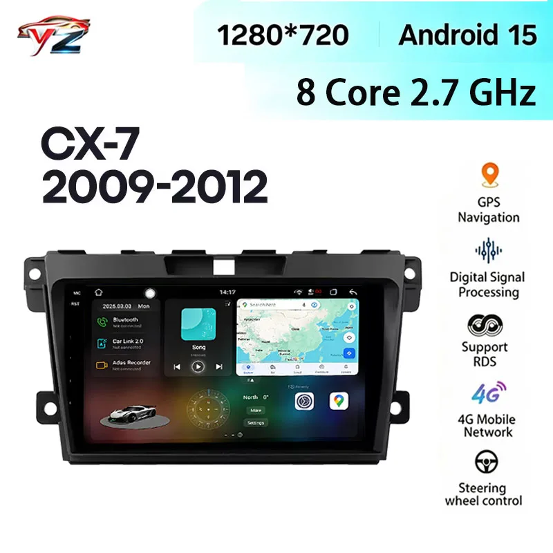FYT-7870 For Mazda CX7 CX-7 CX 7 ER 2009 - 2012 CarPlay Android Auto 2DIN Car headunit Autoradio Car Radio Multimedia Stereo