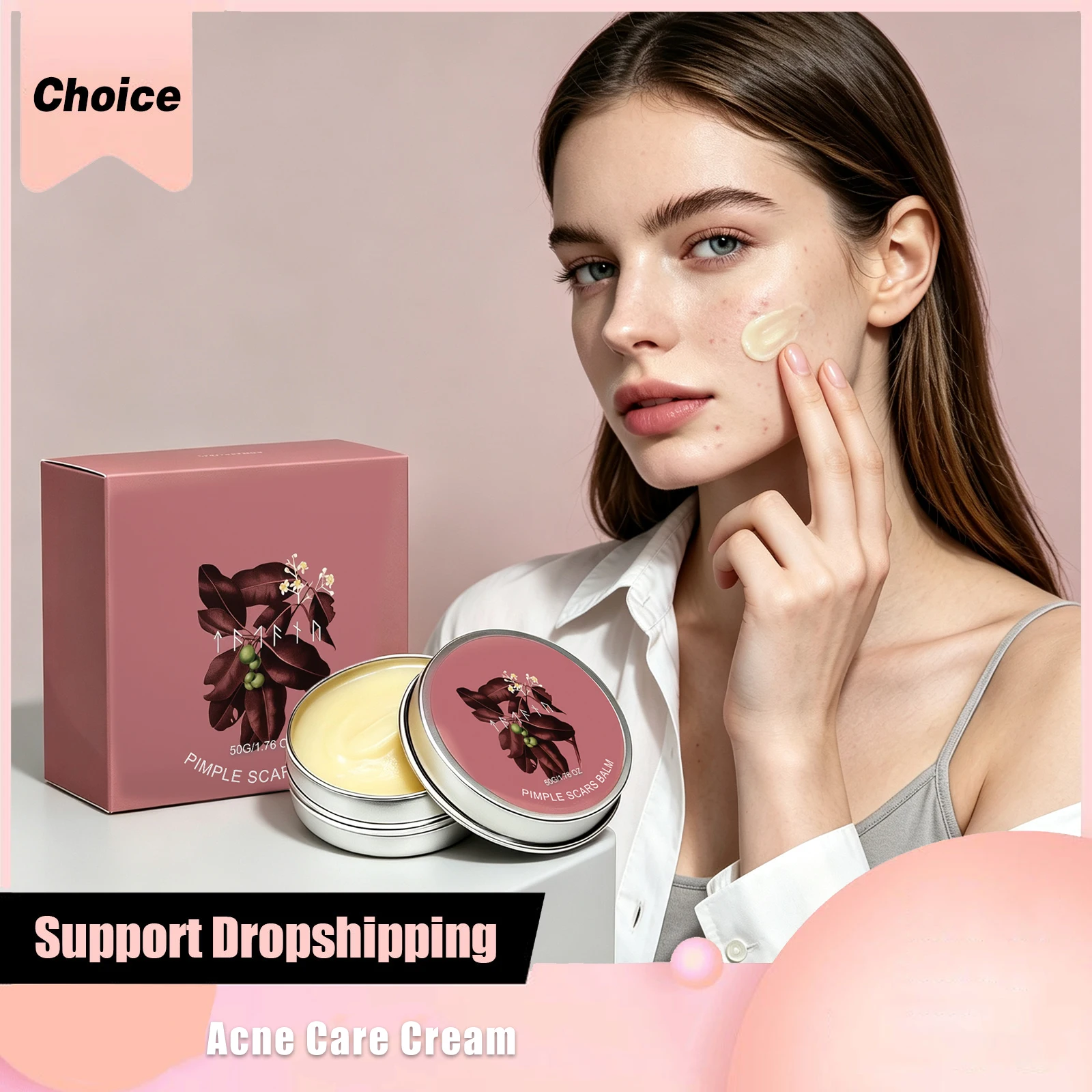 Plant Extract Acne Removal Cream Smooth Rough Repair Pimple Spot Remove Acne Marks Fade Scars Shrink Pore Acnes Treatment Cream