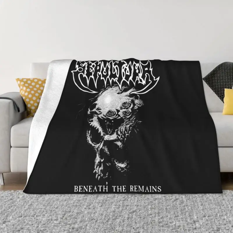 Sepultura Beneath The Remains Album Blanket Winter Fashion Ultra-Soft Faux Fur Mink Camping Blanket