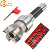 1Set R8 FMB22 Straight Shank Arbor + BAP400R Face End Mill Cutter +10pcs APMT1604 Carbide Inserts +T spanner Wrench Turning Tool