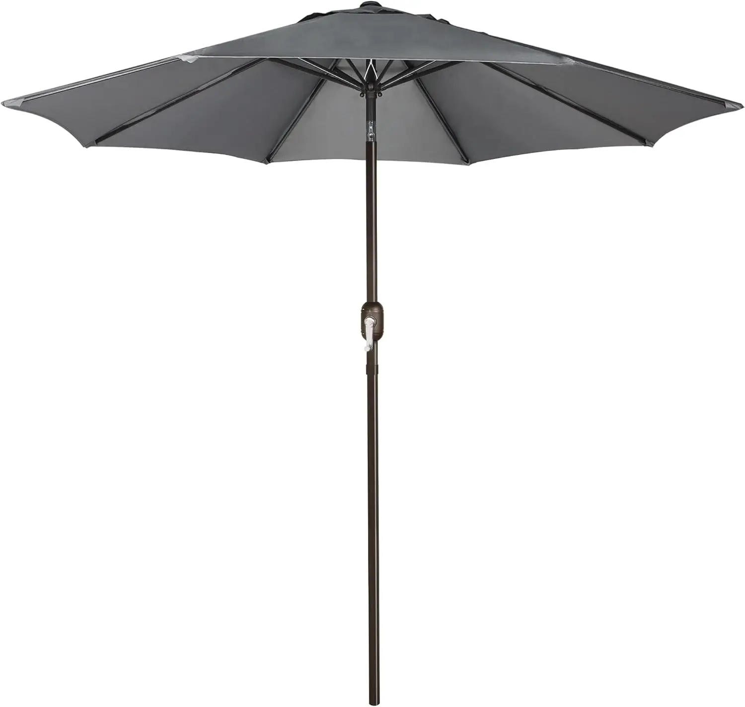 

9ft Outdoor Patio Umbrella with Push Button Tilt & Crank, 8 Sturdy Ribs, Market Umbrella for Garden, Yard, Deck