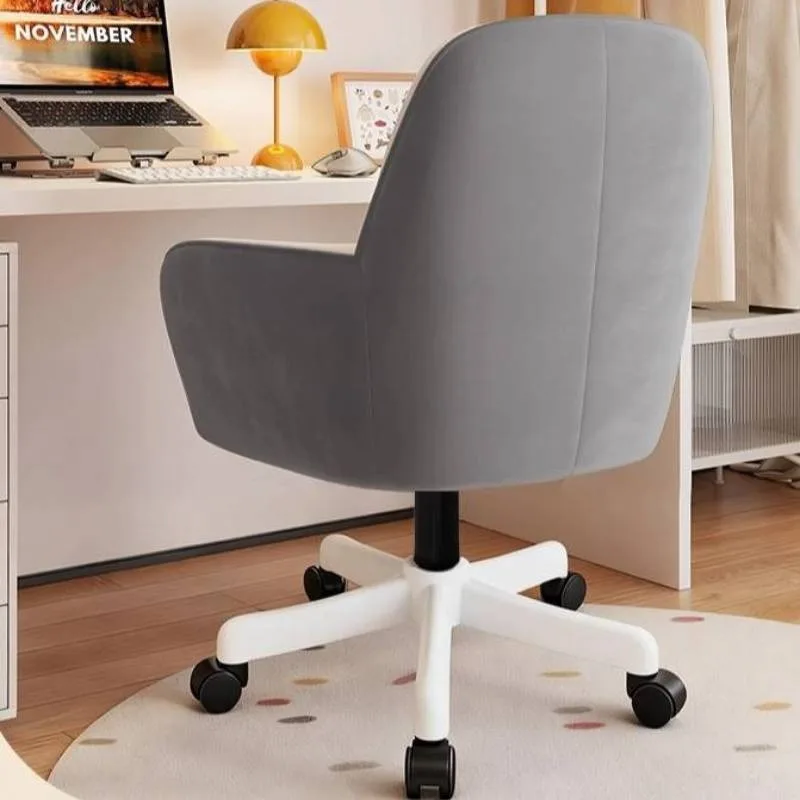#Gray Wheels Office Chair Armrest Elegant Comfy Salon Computer Gaming Chairs Design Relaxing Swivel Silla De Gamer Home Furnitur