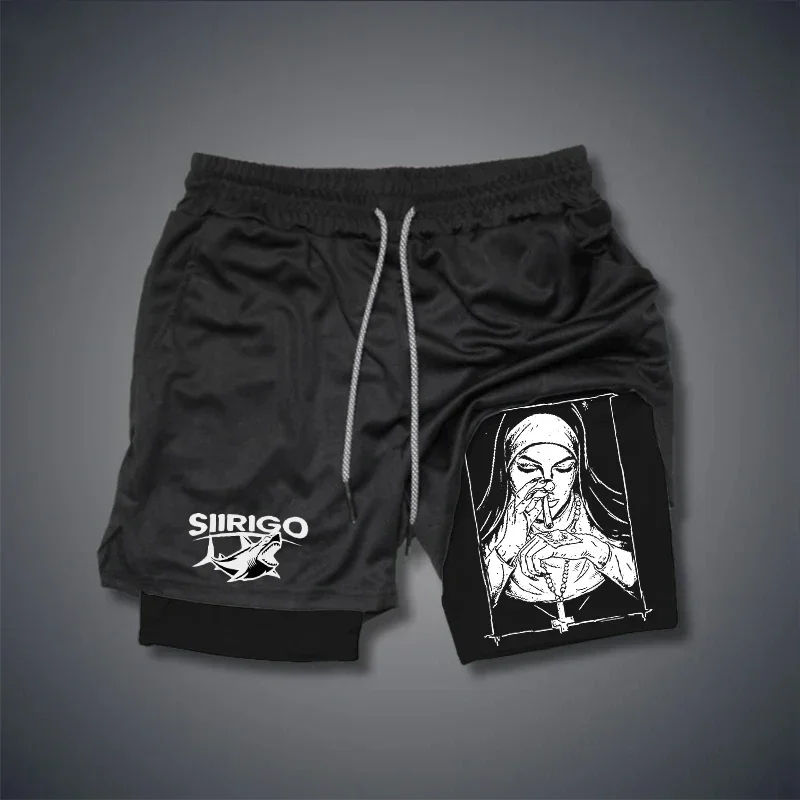 

Berserk- Men's 2-in-1 sports shorts, running quick drying shorts, gym and fitness training, double layered