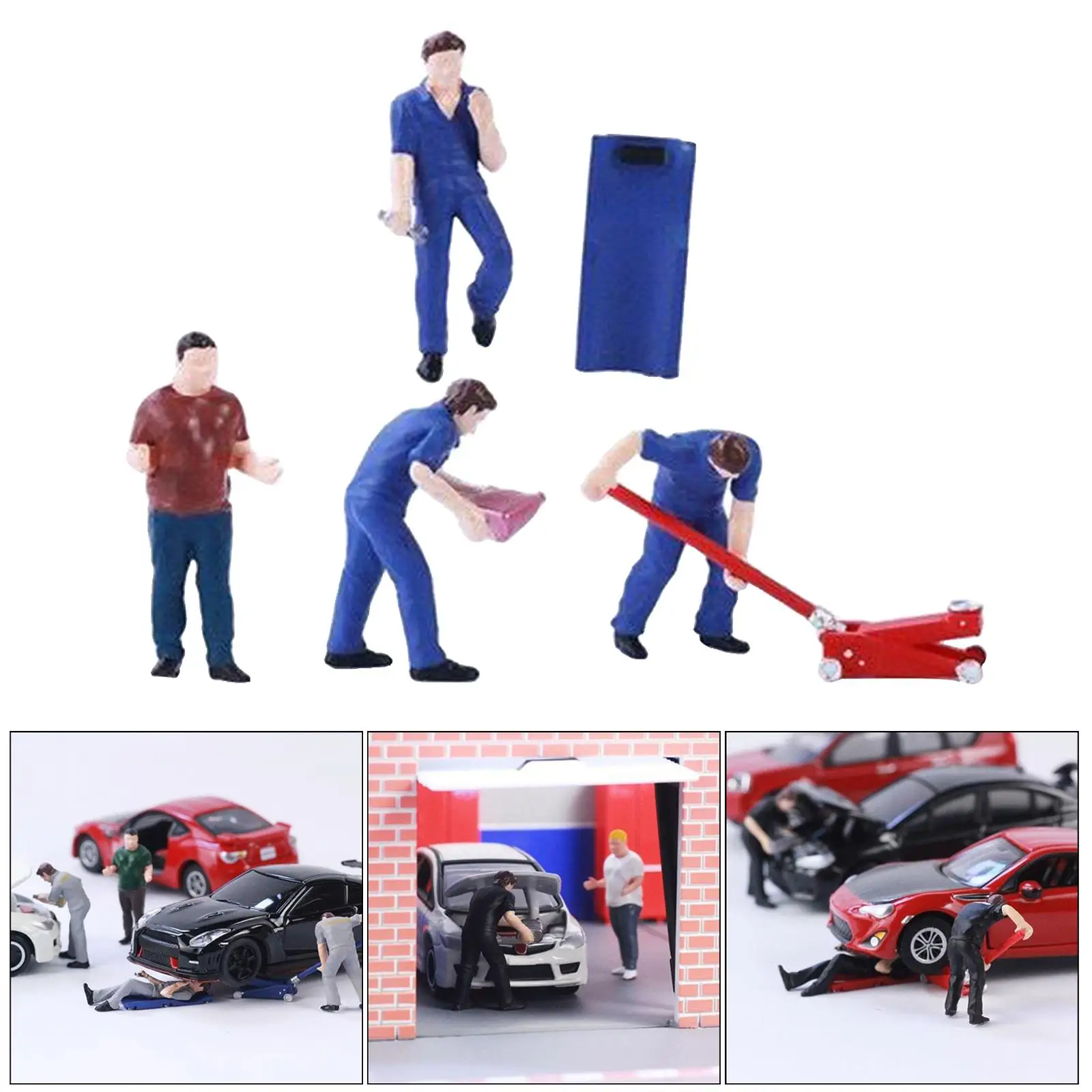 

Миниатюрная фигурка из смолы: Модель автомеханика для уличных и железнодорожных сценариев