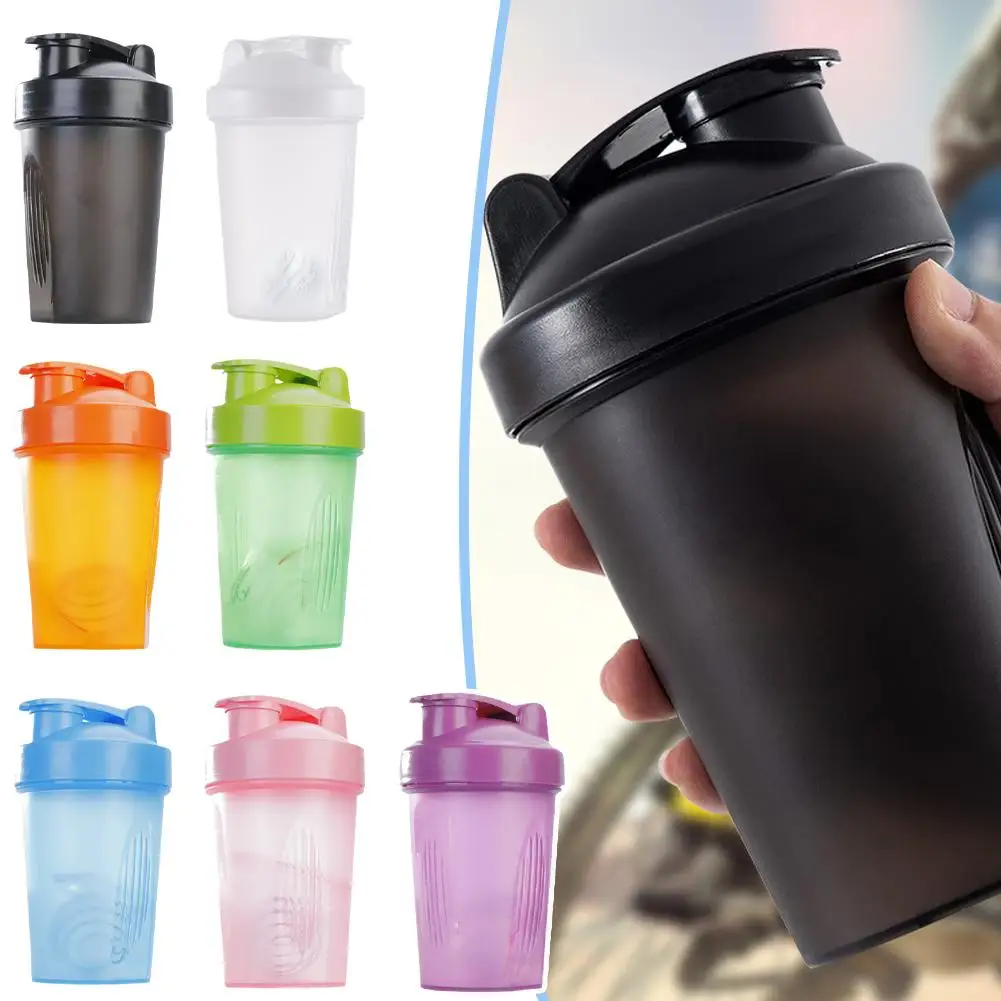 

400ml Portable Protein Powder Shaker Bottle Leak Proof Water Bottle for Gym Fitness Training Sport Shaker Mixing Cup with S G0C5