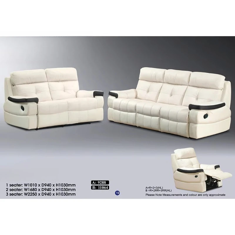 Modern home leather fabric recliner sofa modular design living room set