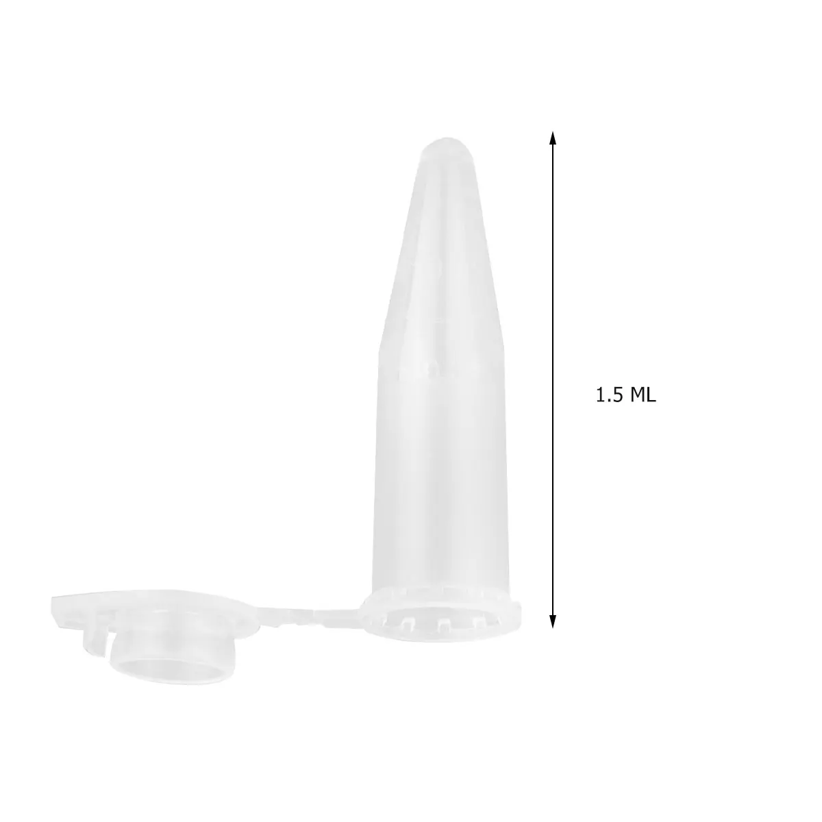 

500pcs Tubes Smooth Wall Transparent Accurate Scale Elastic Lid Round Bottom Ideal for Samples Craft Use