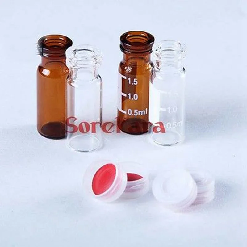

2ML Clear Brown Injection Glass Vial with Center Bayonet Cap 2CC Transparent Liquid Glass Containers
