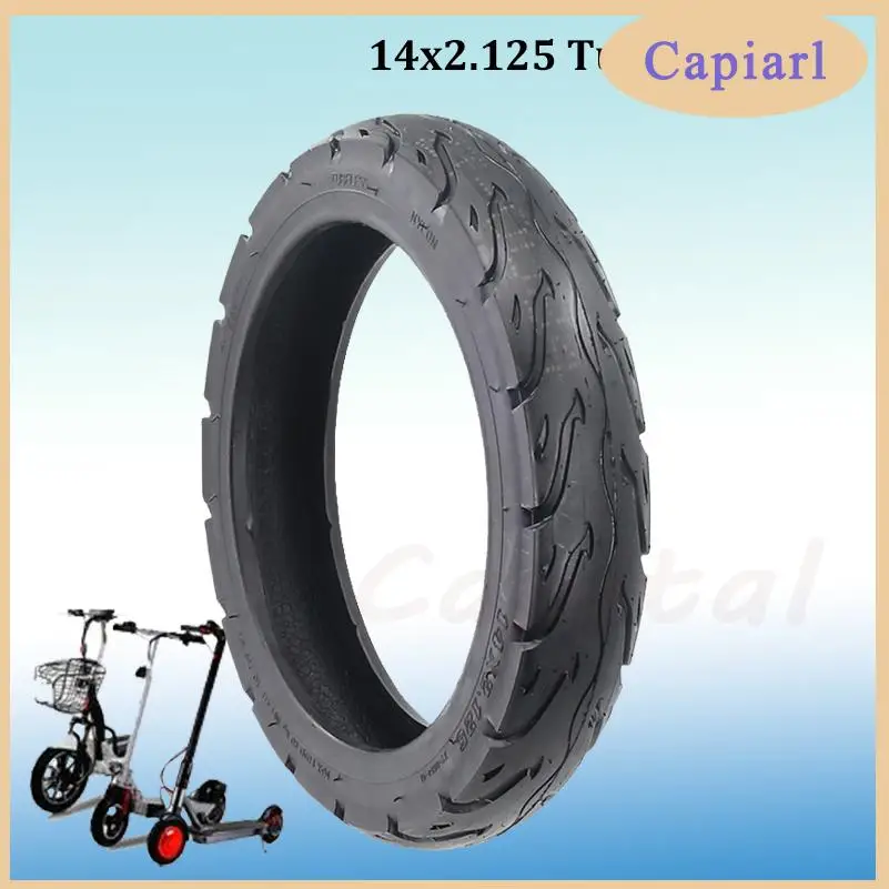 14 Zoll 14 * 2,125 Elektrofahrrad Tubeless Reifen 14 x 2,125 Gummi-Vakuumreifen Ersatz Elektrofahrradzubehör