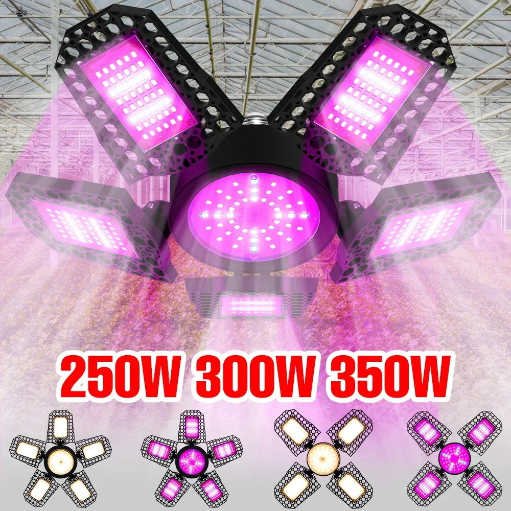 

350W Full Spectrum E27 Grow Bulb LED Plant Cultivation Lamp Indoor Foldable Greenhouse Vegs Fruits Flower Seeds Fill Lightling