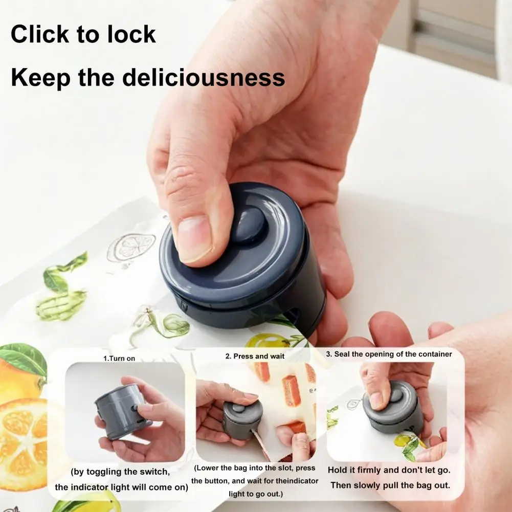 Portable Kitchen Accessory Portable Heat Sealer with Cutter Type-c Charging Resealer Machine Magnetic Bag for Food for Food