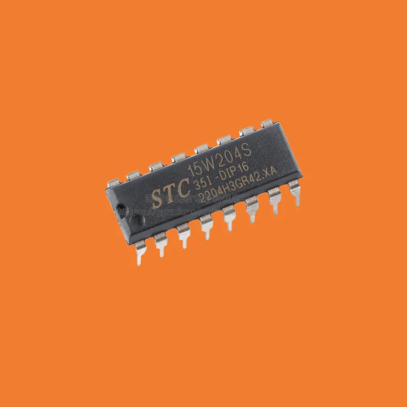 10pcs/Original genuine STC15W204S-35I-DIP16 enhanced 1T 8051 microcontroller MCU