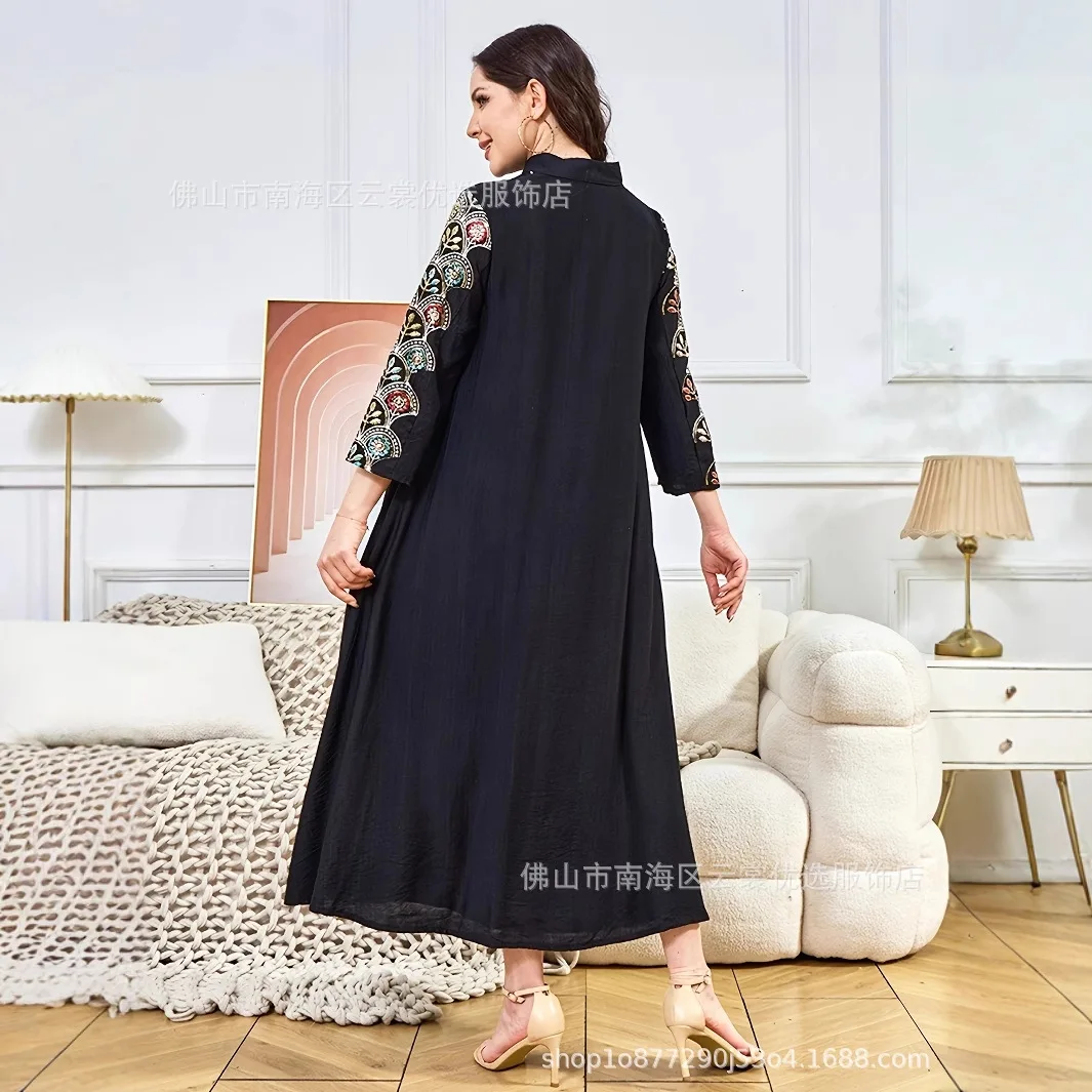 Dubai Dress Women Eid Abaya Party Dresses Islam Vestidos Arab Long Robe Muslim Jalabiya Ramadan Morocco Sequins Abayas Kaftan 5