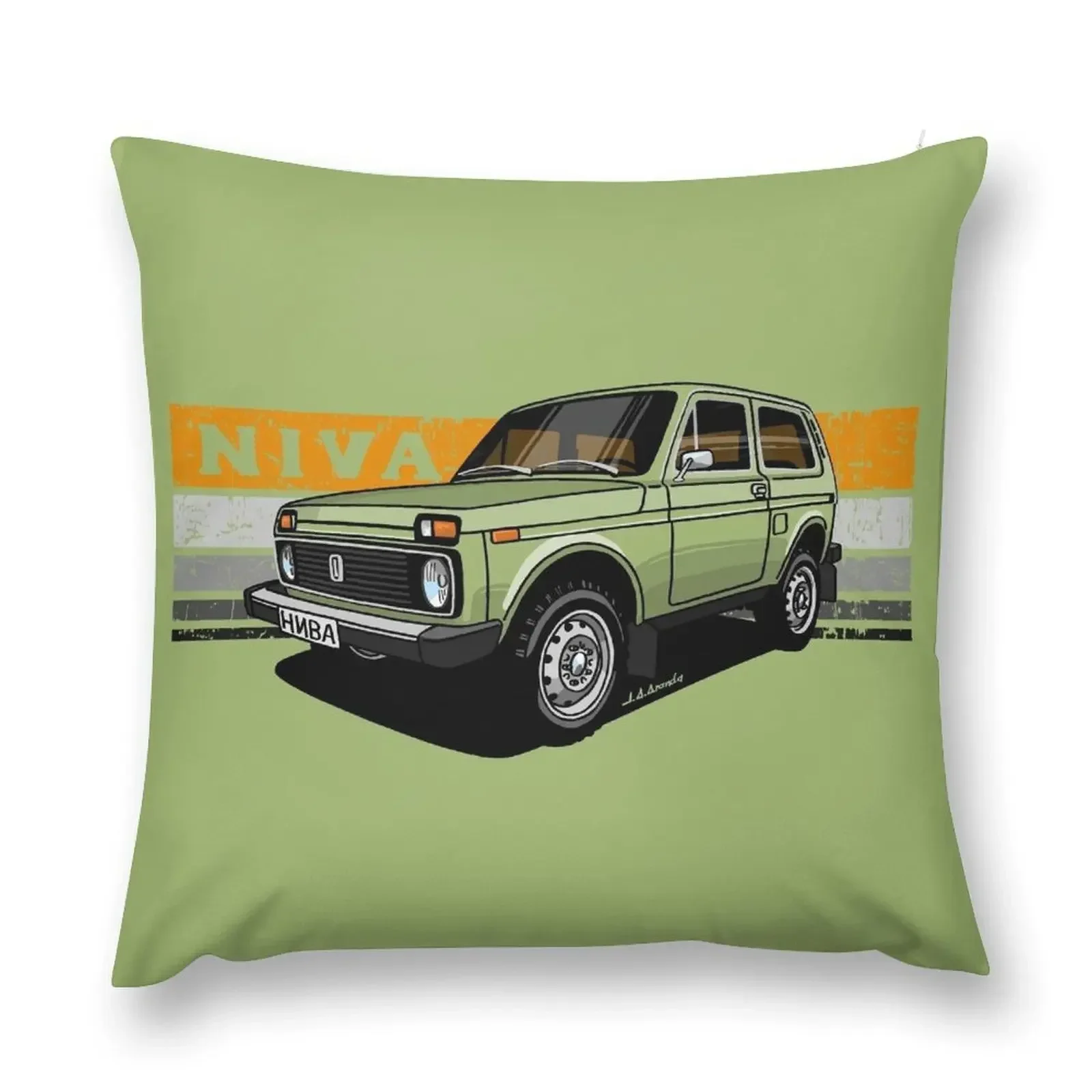 

Handmade drawing of the mythical Russian 4x4 Throw Pillow Bed pillowcases New year pillow